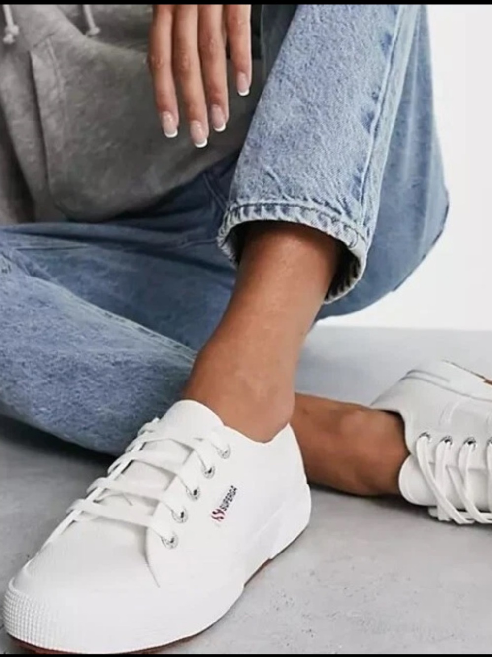 Superga Classic Cotu White Sneakers 100% Cotton 2750 Preppy 7